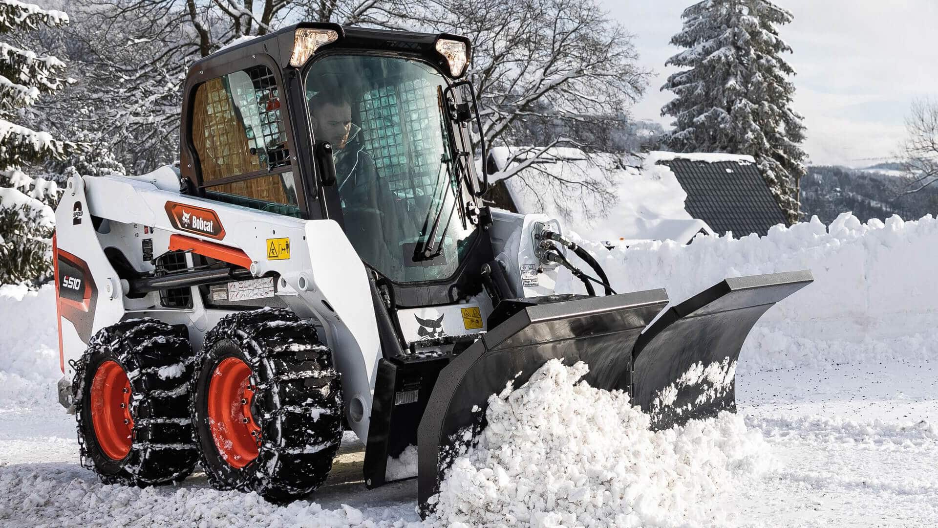 Snöblad V-blad Kompaktlastare Bandlastare